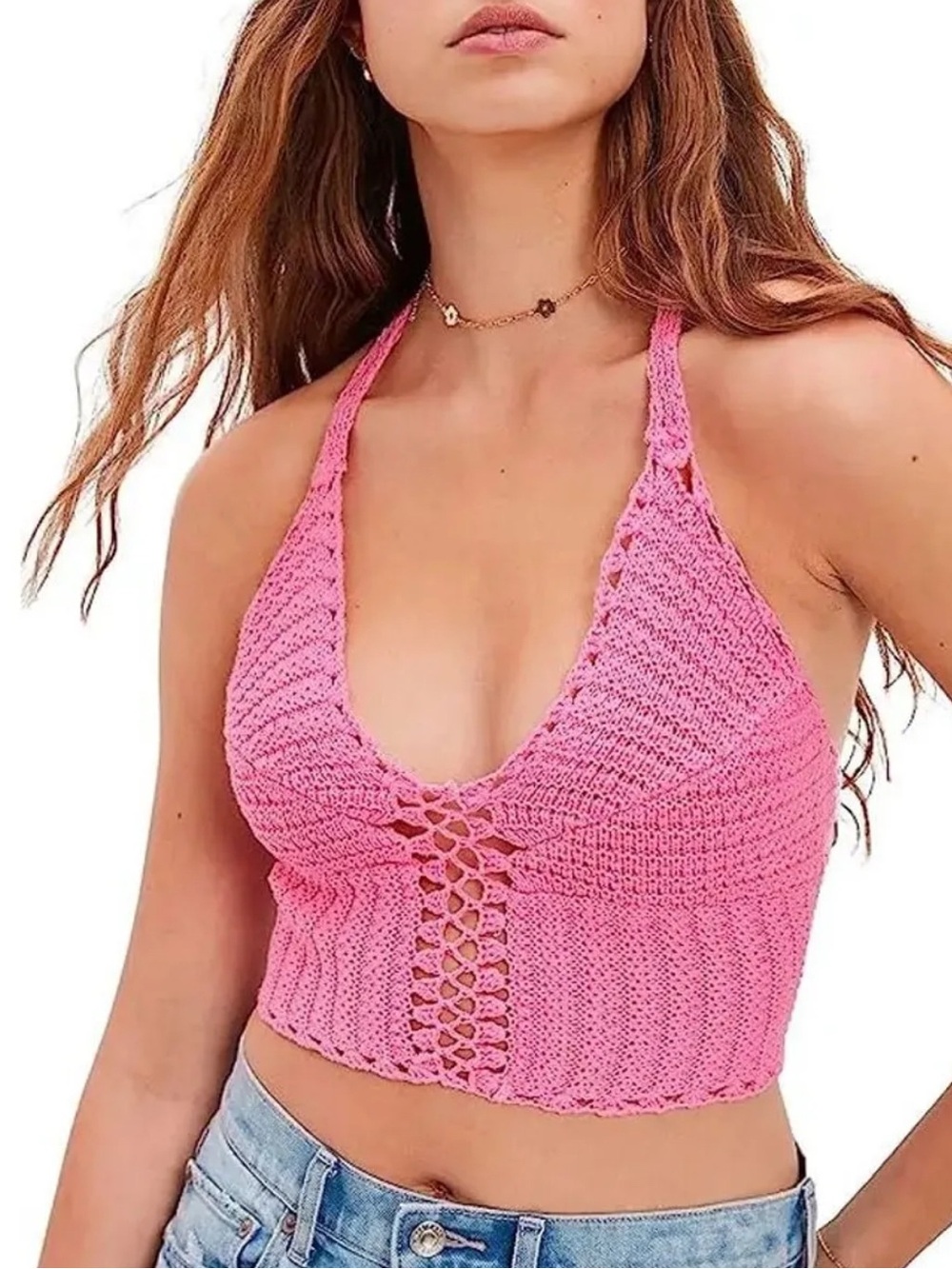 The Summer I Turned Pretty x American Eagle Crochet Halter Crop Top